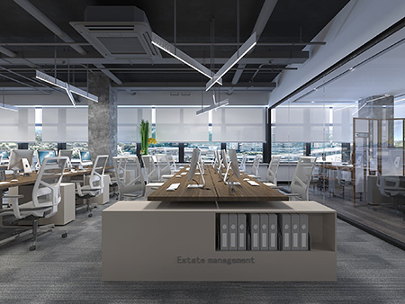 蕭山易元宏雷貿易辦公室裝修設計全景圖