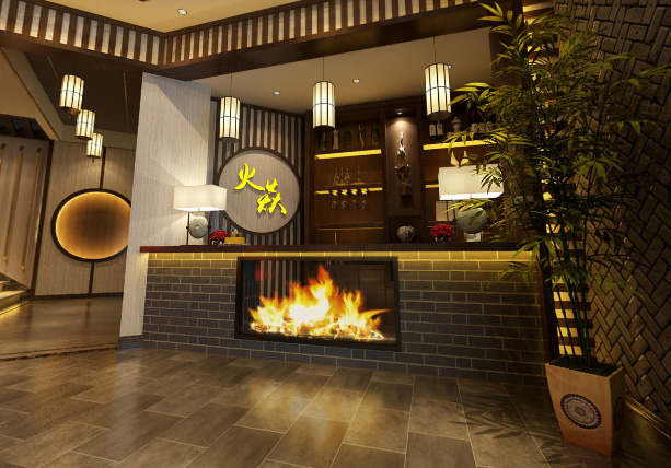 杭州下城區《火炎》火鍋店裝修設計風格