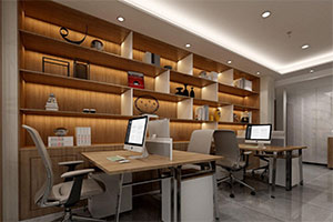 680方辦公室裝修設(shè)計(jì)全景效果圖