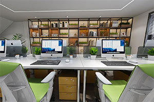 現(xiàn)代500方辦公室裝修設(shè)計(jì)全景效果圖