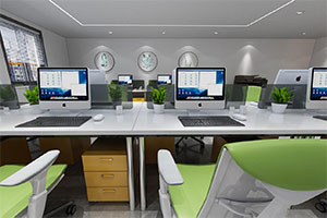 現(xiàn)代簡(jiǎn)約老總辦公室裝修設(shè)計(jì)全景效果圖