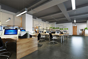 280方工業(yè)風(fēng)辦公室裝修設(shè)計(jì)全景圖片