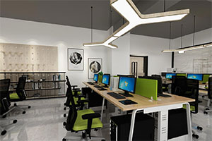 現(xiàn)代簡(jiǎn)約800方辦公室設(shè)計(jì)裝修全景圖