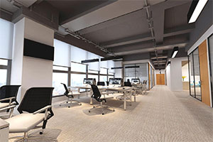 簡(jiǎn)約500方辦公室裝修設(shè)計(jì)全景圖