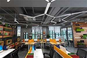 電商公司辦公室裝修設(shè)計(jì)全景圖