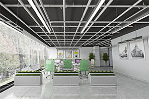 商貿(mào)公司辦公室裝修設(shè)計(jì)全景圖