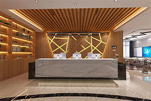 1600方大型新中式辦公室裝修設(shè)計(jì)全景效果圖