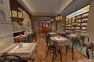 新疆餐飲店裝修設(shè)計(jì)全景案例