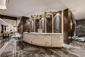 中式餐飲店裝修設(shè)計(jì)全景圖