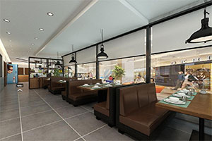 蝦兵蟹將海鮮店裝修設(shè)計(jì)全景圖