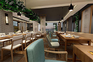 新中式主題餐廳裝修設(shè)計全景案例