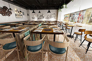 小型火鍋店裝修設(shè)計全景案例