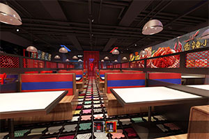 香辣小龍蝦餐飲空間裝修設(shè)計(jì)全景案例