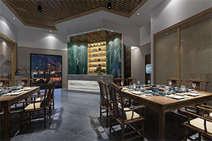 750平餐飲火鍋店裝修設(shè)計(jì)全景圖