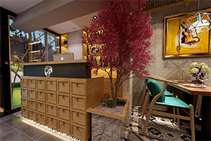 魚(yú)很忙餐飲店裝修設(shè)計(jì)全景效果圖