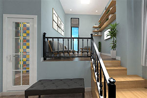 小型鋼琴培訓(xùn)機(jī)構(gòu)裝修設(shè)計(jì)全景圖